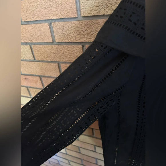 Veronica Beard Cruz Eyelet Top One Shoulder Ruffle Shirt Size 6 Casual - Picture 6 of 6